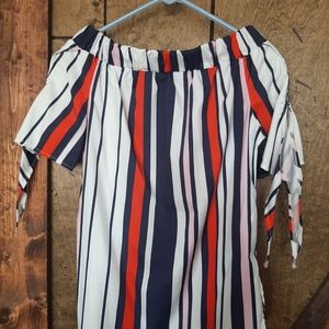 Multi color striped top